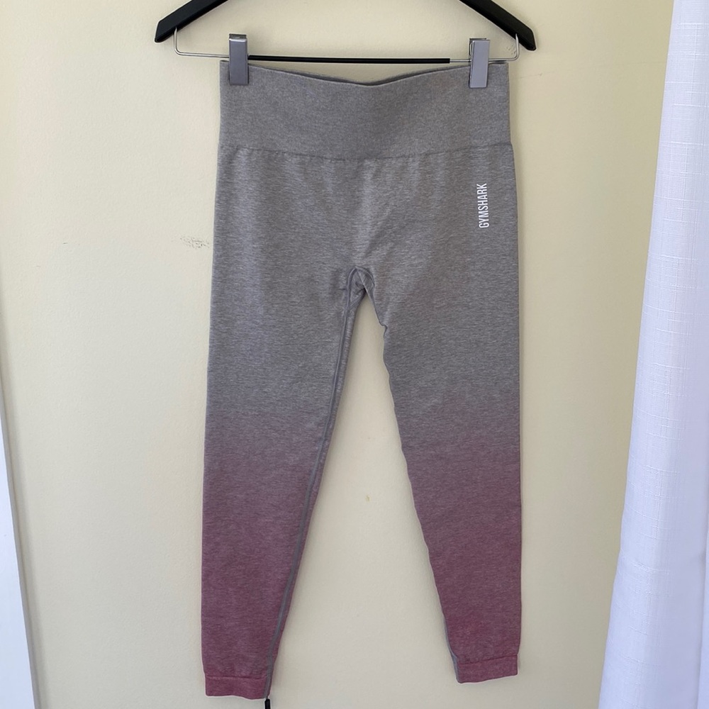 Gymshark adapt ombré seamless leggings light grey/pink size L - NWT